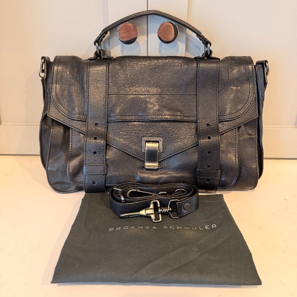 Authentic Proenza Schouler PS1 Medium Satchel – Black